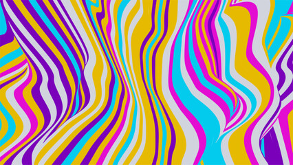 Flowing Abstract Wavy Lines in Bold Colors