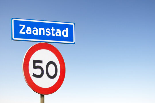 Ortseinfahrt, Schild, Gemeinde, Zaanstad