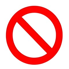 A beautiful red color stop and not allowed symbol