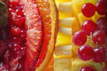 Close up of a variety of fresh fruits, perfect for healthy eating concept