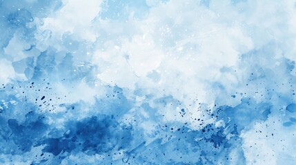 A beautiful watercolor painting of a blue and white wave. Perfect for beach-themed designs