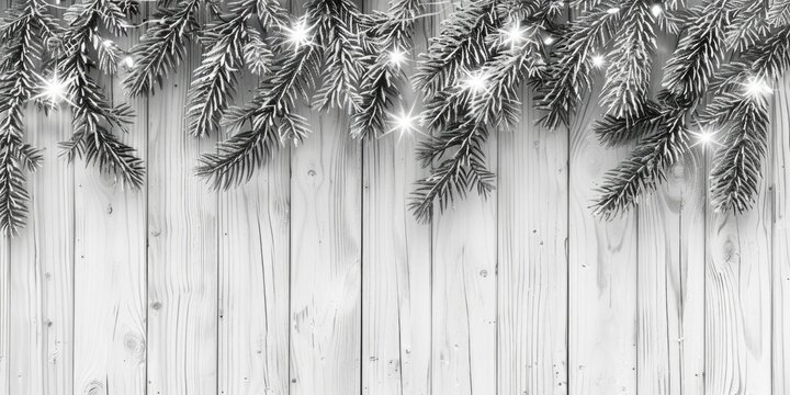 A black and white photo of a Christmas tree, perfect for holiday designs
