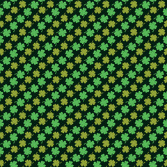 St Patricks Clover Seamless Vector Pattern Design