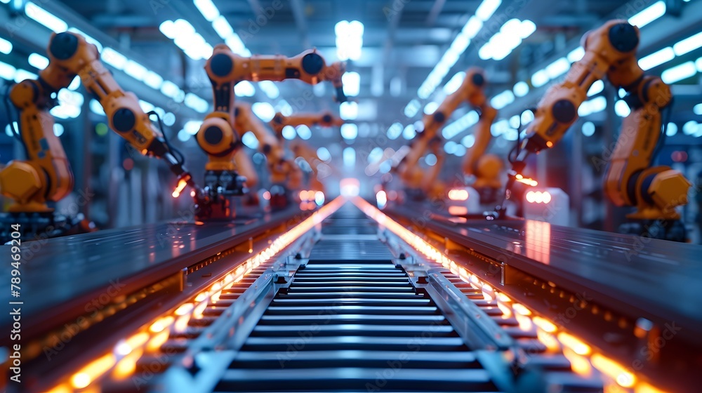 Poster automated pcb manufacturing line in full swift motion