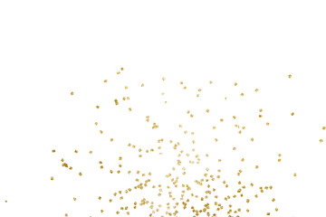 Golden confetti background design element
