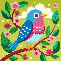 spring-bird vector design 