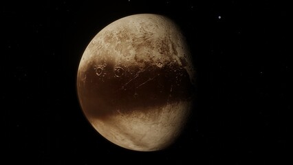 Obraz premium 3D illustration of Dwarf Planet Pluto 4K