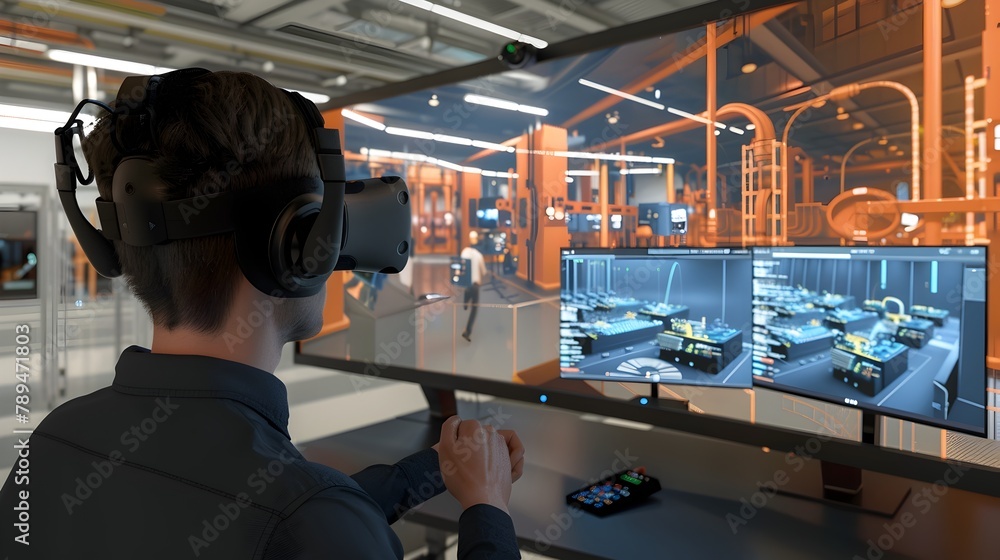 Poster immersive virtual reality simulation revolutionizing electronics manufacturing: a glimpse into the f
