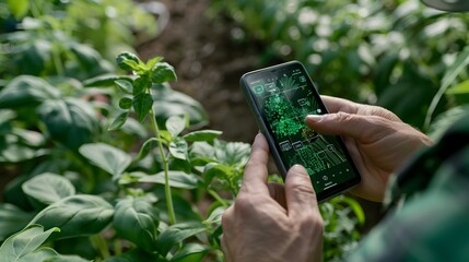 Precision Agriculture: Farmer Utilizing Smartphone App for Real-time Plant Disease Diagnosis