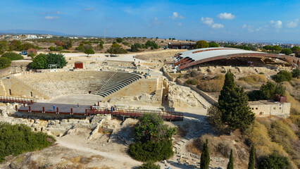 aerial pictures made with a dji mini 4 pro drone over Kourion, Cyprus.