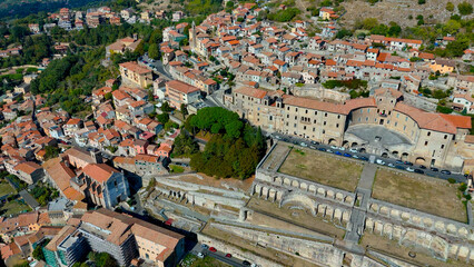 aerial pictures made with a dji mini 4 pro drone over Palestrina, Lazio, Italy.