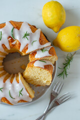 Moist lime and lemon bundt yoghurt cake