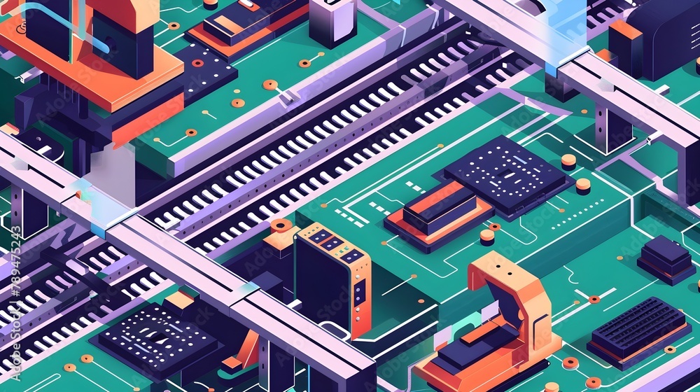 Poster automated precision in pcb assembly process: solder paste printing to reflow soldering