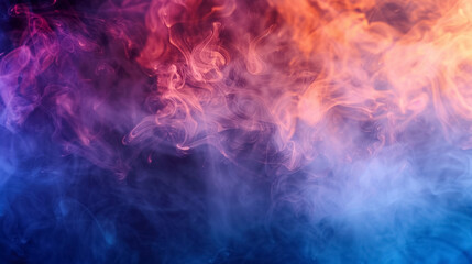 Obraz na płótnie Canvas Vibrant Purple, orange, blue, and pink Smoke Abstract Background