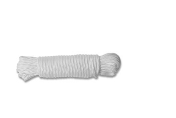 white clothes rope isolated on white background.