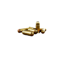 gold bullets with steel tips realistic isolated