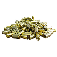 gold bullets with steel tips realistic isolated