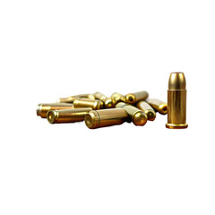 gold bullets with steel tips realistic isolated