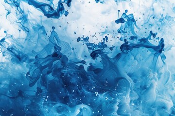 Close up of a blue liquid substance. Suitable for scientific or medical concepts - obrazy, fototapety, plakaty