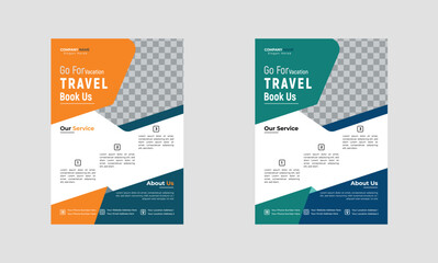 Go for vacation travel agency poster design template