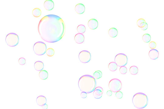 Holographic soap bubble png background