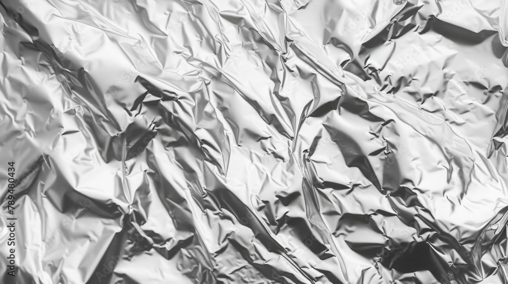 Poster close-up shot of a sheet of tin foil, perfect for design projects