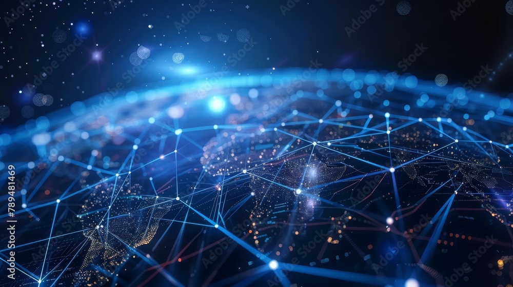 Poster digital transformation of the global communication network.
