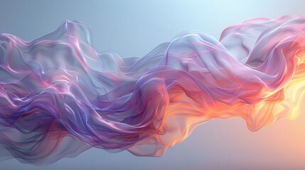 Flowing air on a light background. Modern illustration swirl of fresh air