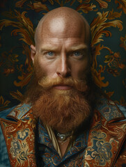 portrait of a bald gentleman - generative ai