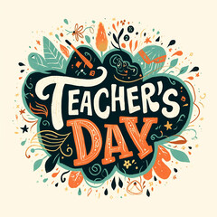 Logo "Teachers Day" school illustration art