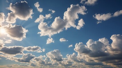 summer sunny sky with clouds background - 789484274