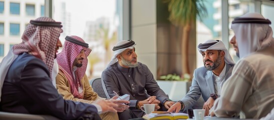 arab businessmen meeting in the office