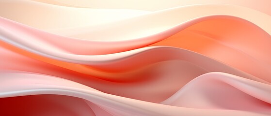 Naklejka premium 3D illustration of soft and subtle energy waves in a modern minimalist style