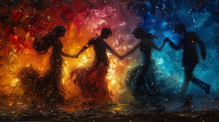 The Musical Number,  a dazzling Broadway stage, performers burst into song and dance, Generated AI.