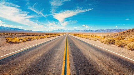 Naklejka premium Highway in Death Valley National Park, California, United States.