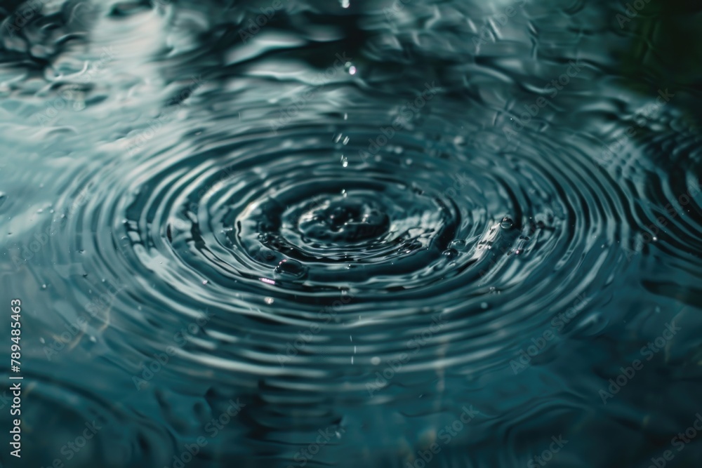 Poster close-up view of water with gentle ripples, suitable for nature or relaxation concepts