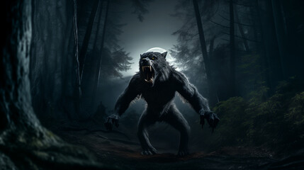 Obraz premium werewolf at night