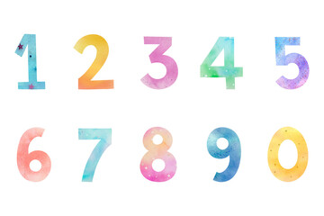 Png number font set  illustration