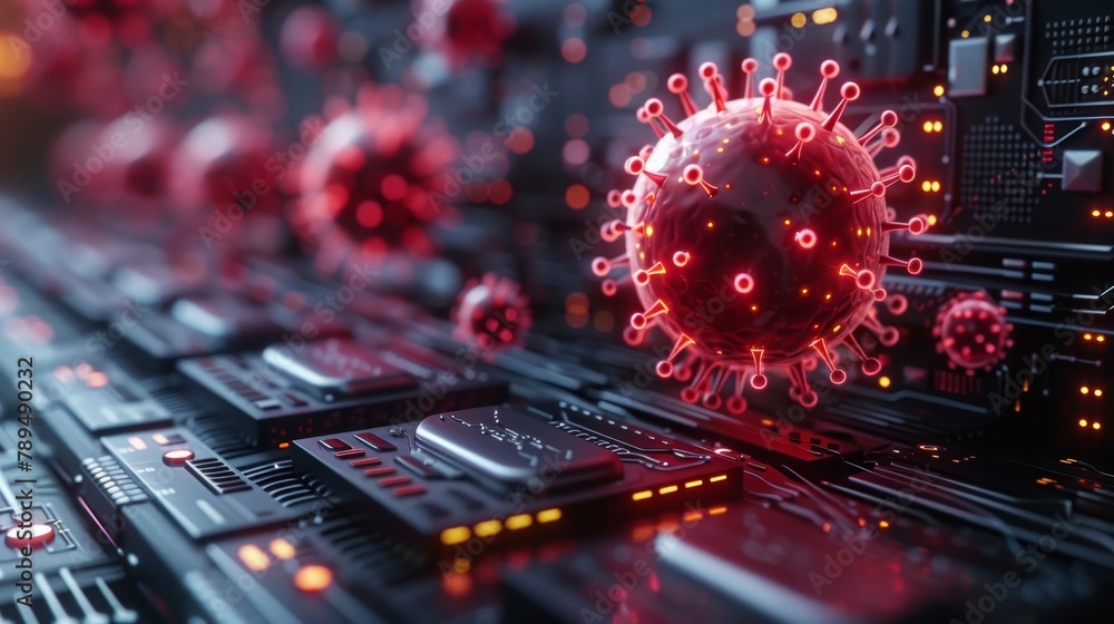 Aufkleber viral shield in futuristic style for landing pages. digital cyber shield protects from viruses