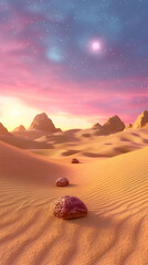 purple desert, cos photography style, realistic photography, 85 mm lens, production quality, depth of field, cinema photography, colour grading, exquisite detail, sharp