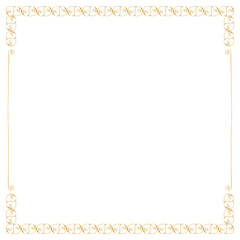 Obraz premium Gold filigree frame border png