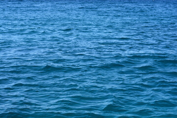 Windy sea blue surface