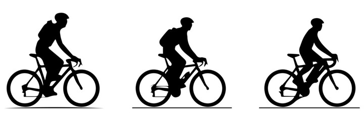 Fototapeta na wymiar hand drawn sketch of a person riding a bicycle