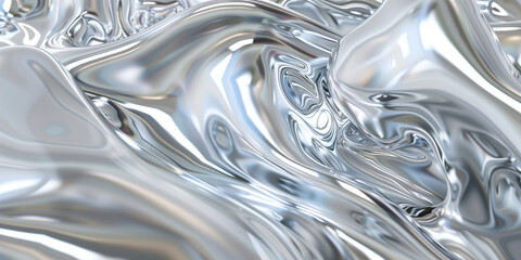 Silver metal surface texture pattern. Shiny silver texture background wallpaper. Digital artistic raster bitmap illustration. Graphic design art. AI artwork.