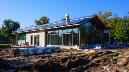Green Energy Solutions, Geothermal Heating and Cooling Setup in Community Facility