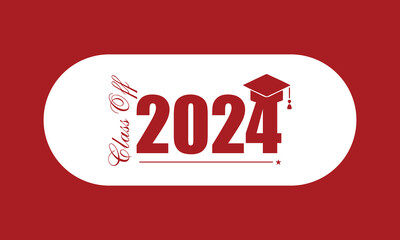 The Art of Congratulating Class of 2024 Text Illustration