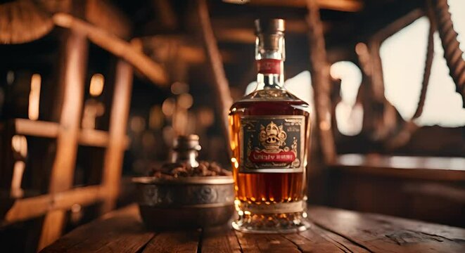 Rum on a pirate ship.