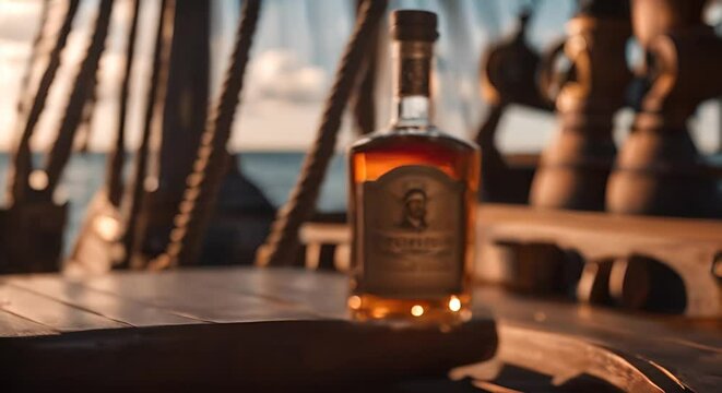 Rum on a pirate ship.