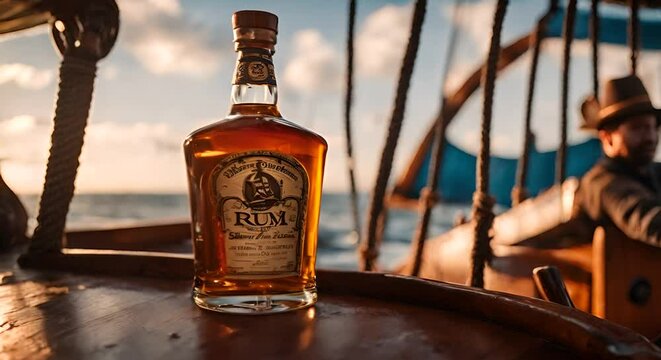 Rum on a pirate ship.