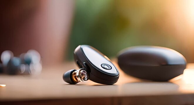 Close up of a hearing aid.